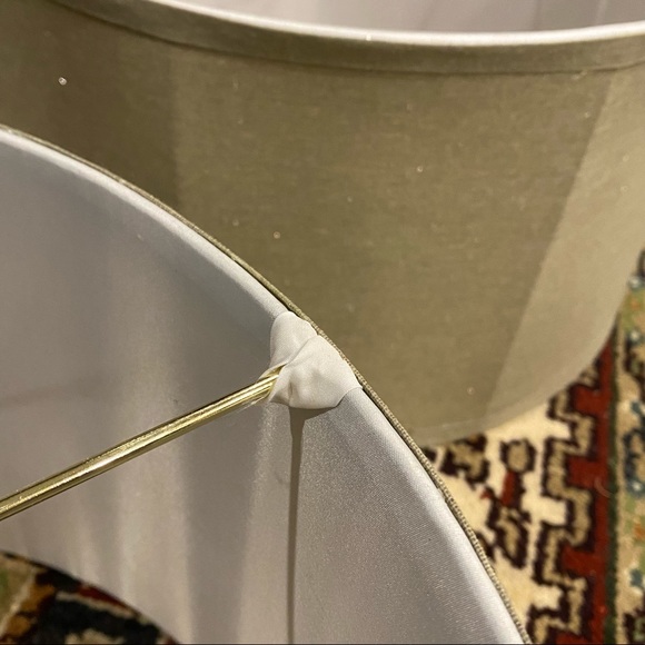 Sparkle-Infused Medium Gray Soft Back Drum Lamp Shades Buy 1 or Both - Picture 7 of 8